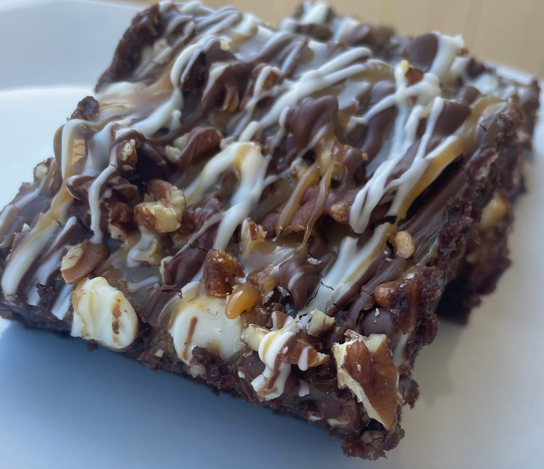 Pecan Turtle Brownies